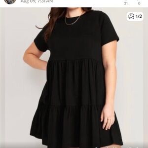 Old Navy Black Tiered Dress